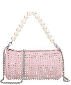 Bling bag with exchangeable pearl handle ZS9037 PINK
